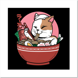 Onsen Cat Ramen Posters and Art